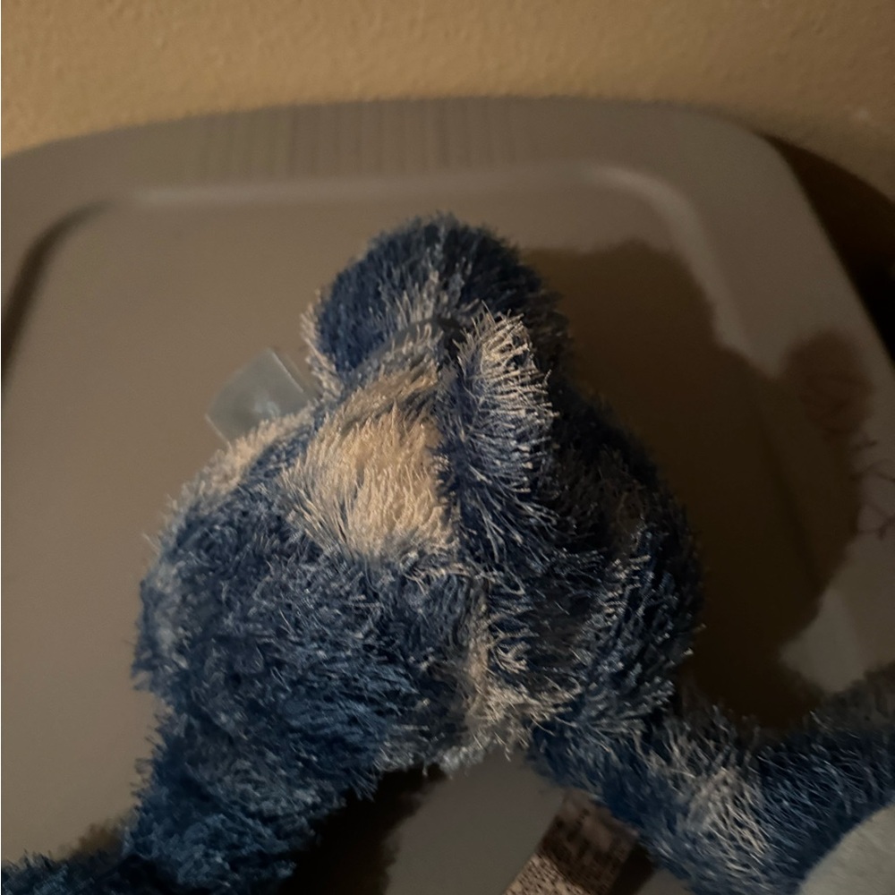 Soft Blue and Cream Plush Toy Bunny - Picture 2 of 2